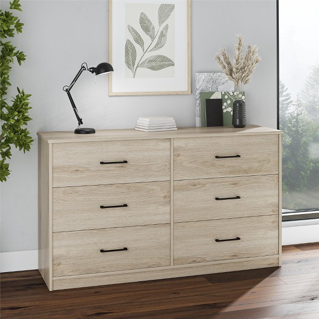 Ameriwood Home Brez Build Pearce Wide 6 Drawer Dresser