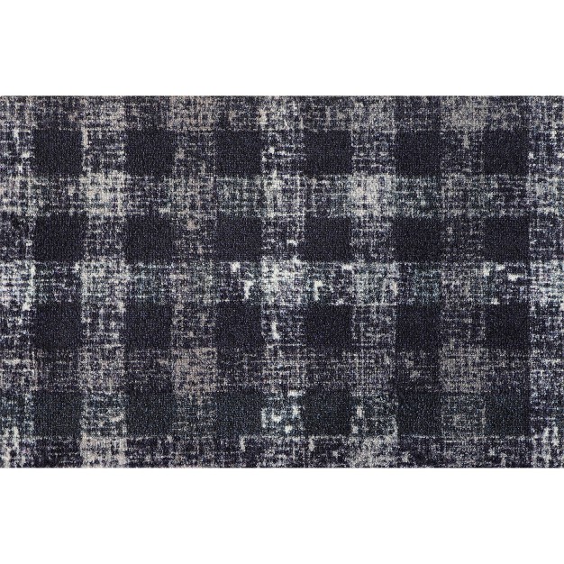 2 x27 x3 x27 Colorstar Sketch Plaid Door Mat Blue Bungalow Flooring