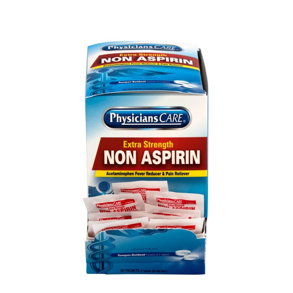 First Aid Only PhysiciansCare 500mg Non Aspirin Tablets ;