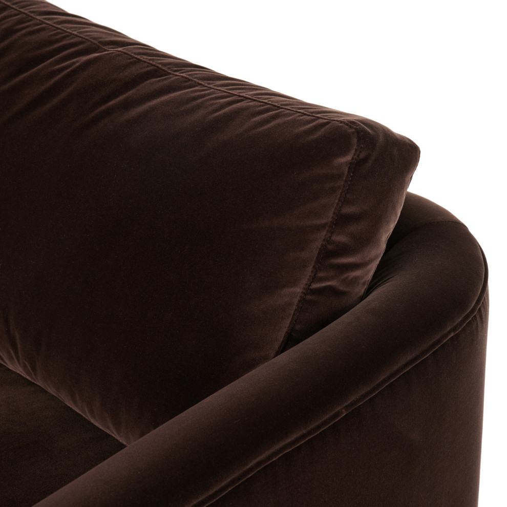 Katya Sofa 97 quotSurrey Cocoa   Transitional   Sofas   by Zin Home  Houzz