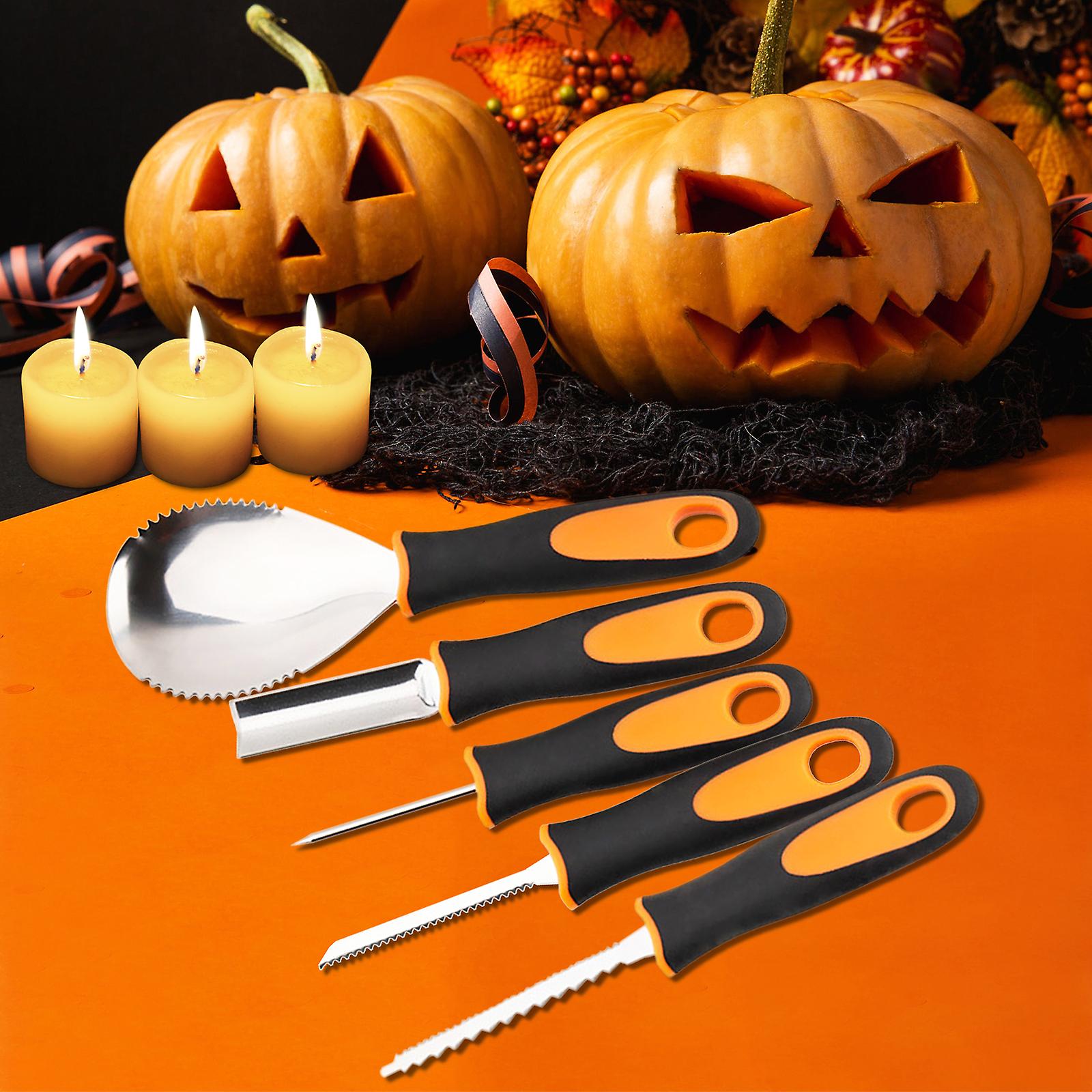 5pcs Halloween Pumpkin Carving Kit，type 2