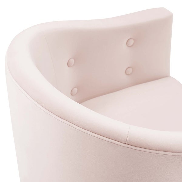 Modway Savour Tufted Performance Velvet Counter Stool Set of 2， Pink