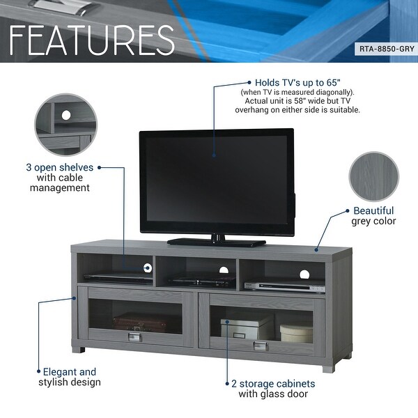 Grey TV Stand for TVs up to 75in