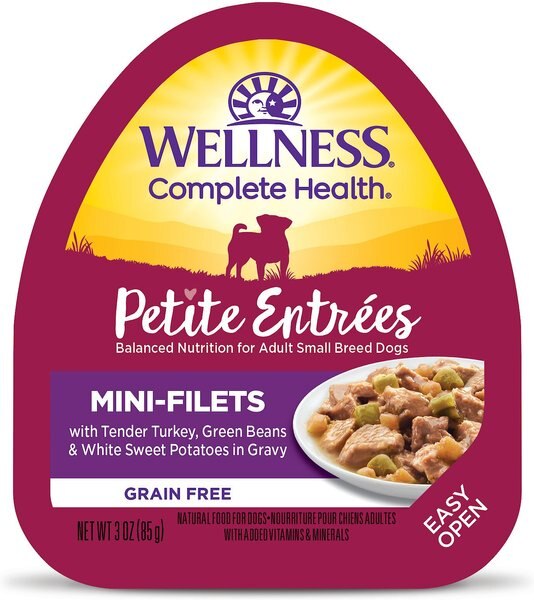 Wellness Petite Entrees Mini-Filets with Tender Turkey， Green Beans and White Sweet Potatoes in Gravy Grain-Free Wet Dog Food