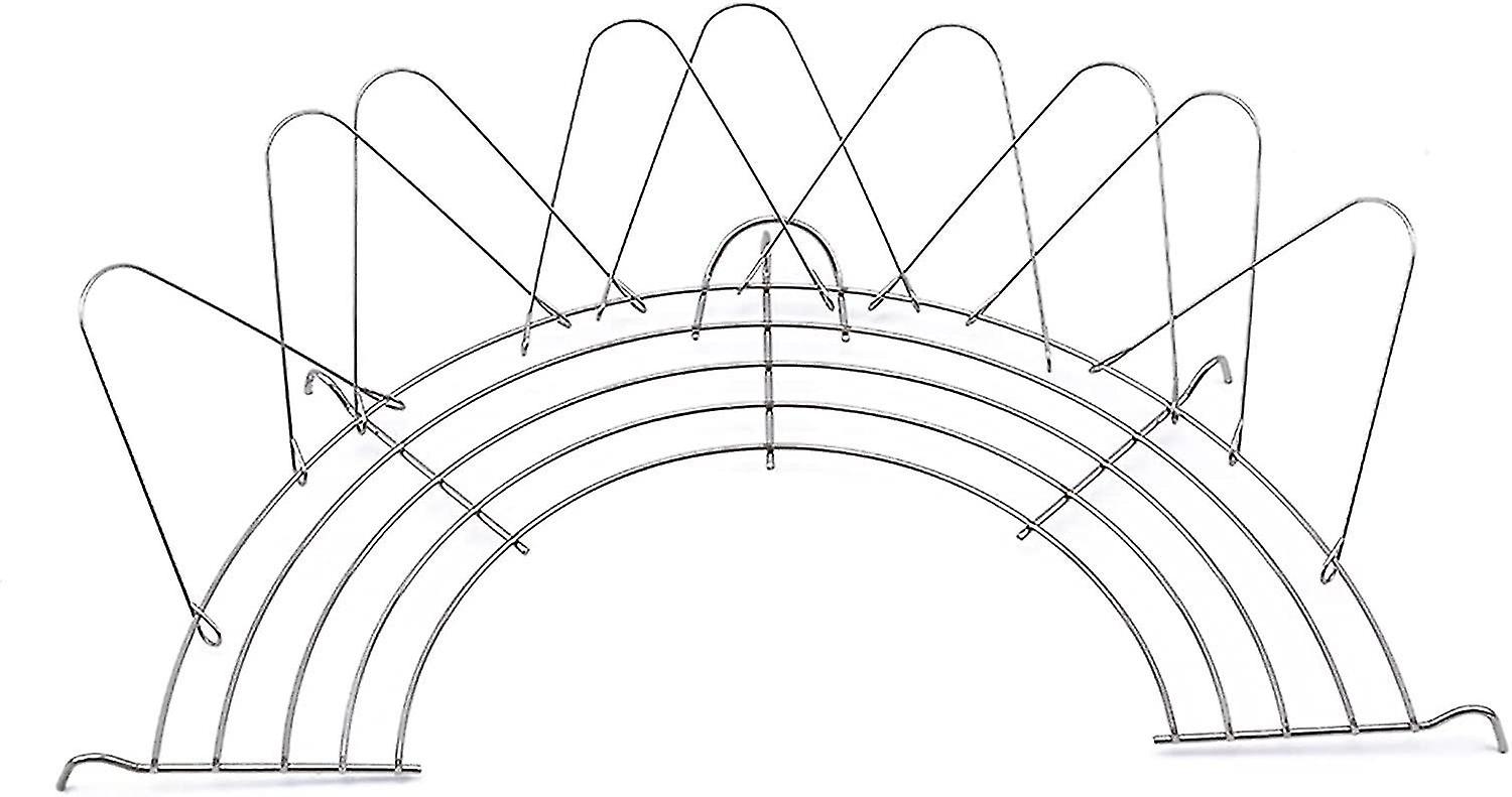 Stainless Steel Drain Rack Semi-circular Frying Pan Oil Drain Rack Kitchen Food Strainers (b-2-c)