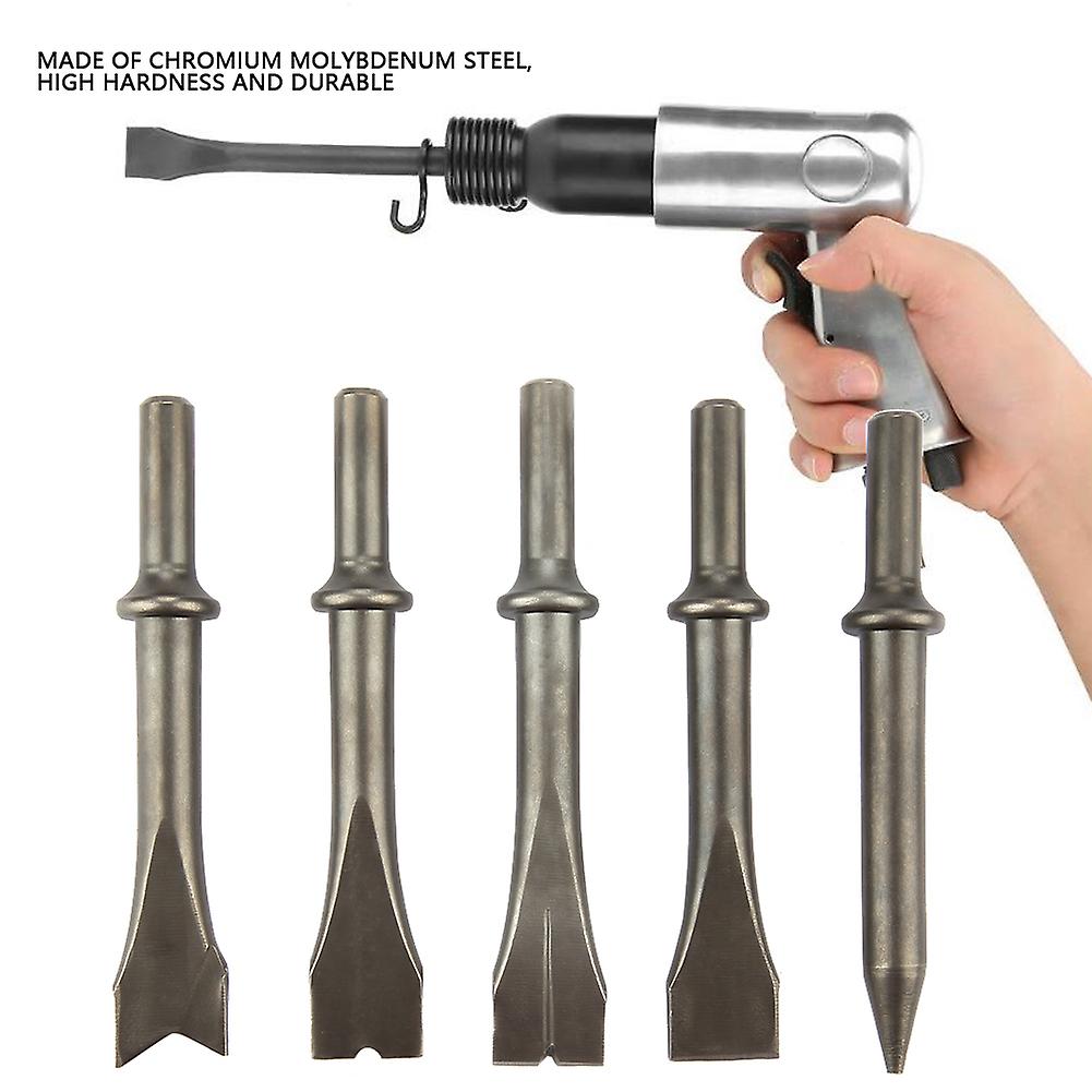 5pcs Air Hammer Chisel Set Pneumatic Hammer Bit Set For 150/190/250 Air Hammer