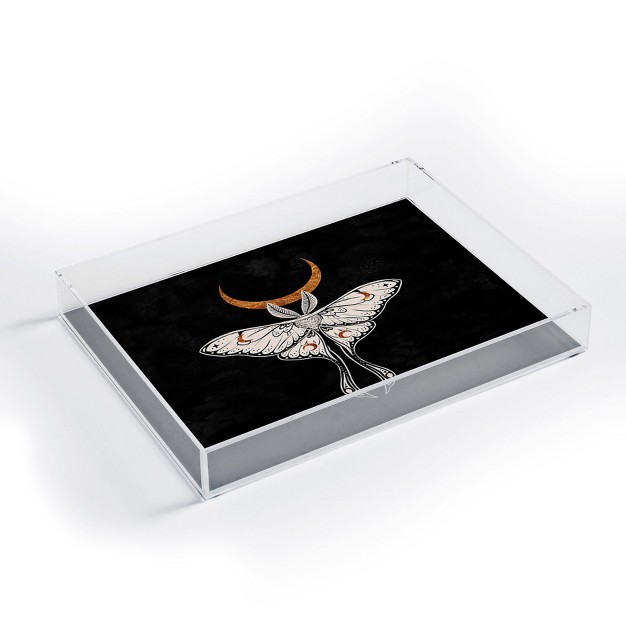 Avenie Celestial Luna Moth Acrylic Tray deny Designs