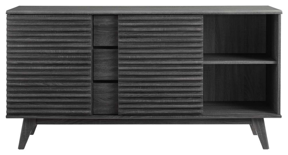 Render 63 quotSideboard Buffet Table or TV Stand   Midcentury   Entertainment Centers And Tv Stands   by Modway  Houzz