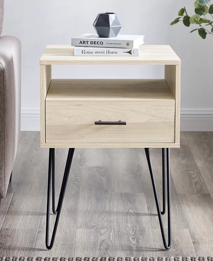 Walker Edison 1 Drawer Hairpin Side Table