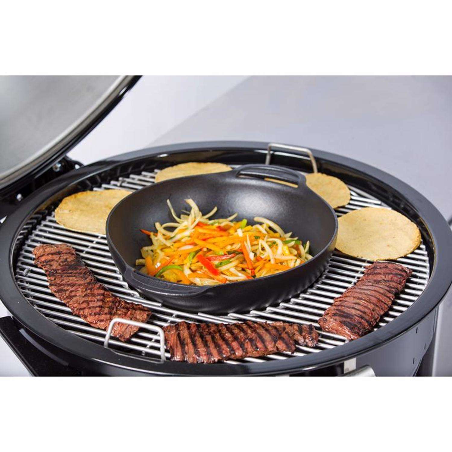 Weber Gourmet BBQ System Cast Iron/Porcelain Grill Wok 16.7 in. L X 13.4 in. W 1 pk