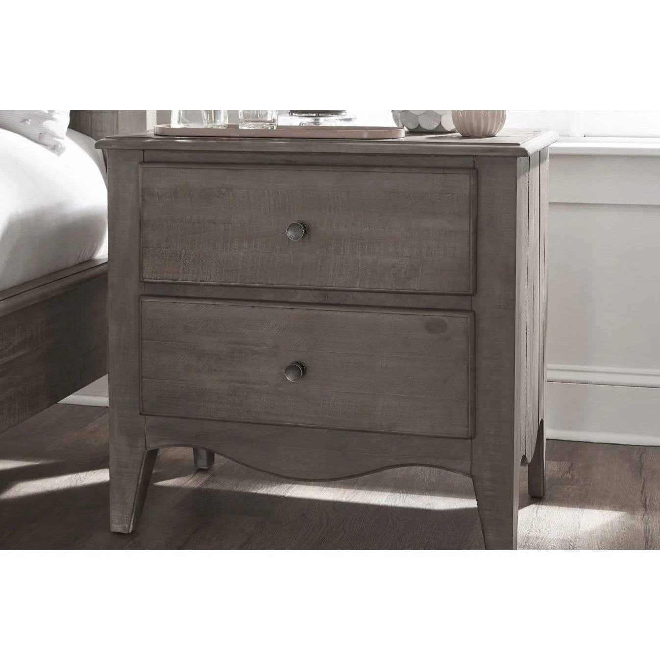 Cottage Taupe 2-Drawer 30 Nightstand