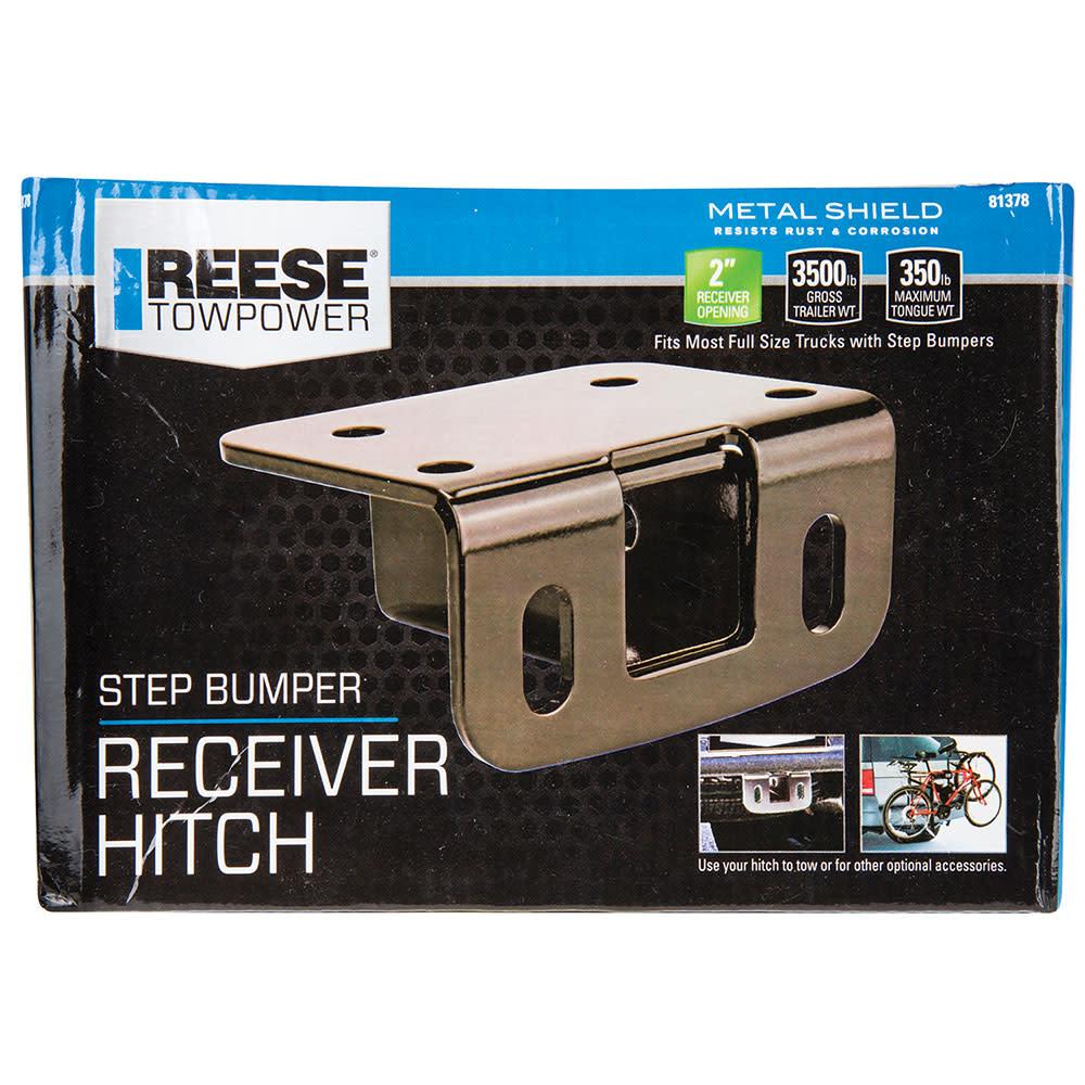 Reese 3500 lbs Black Step Bumper Trailer Hitch