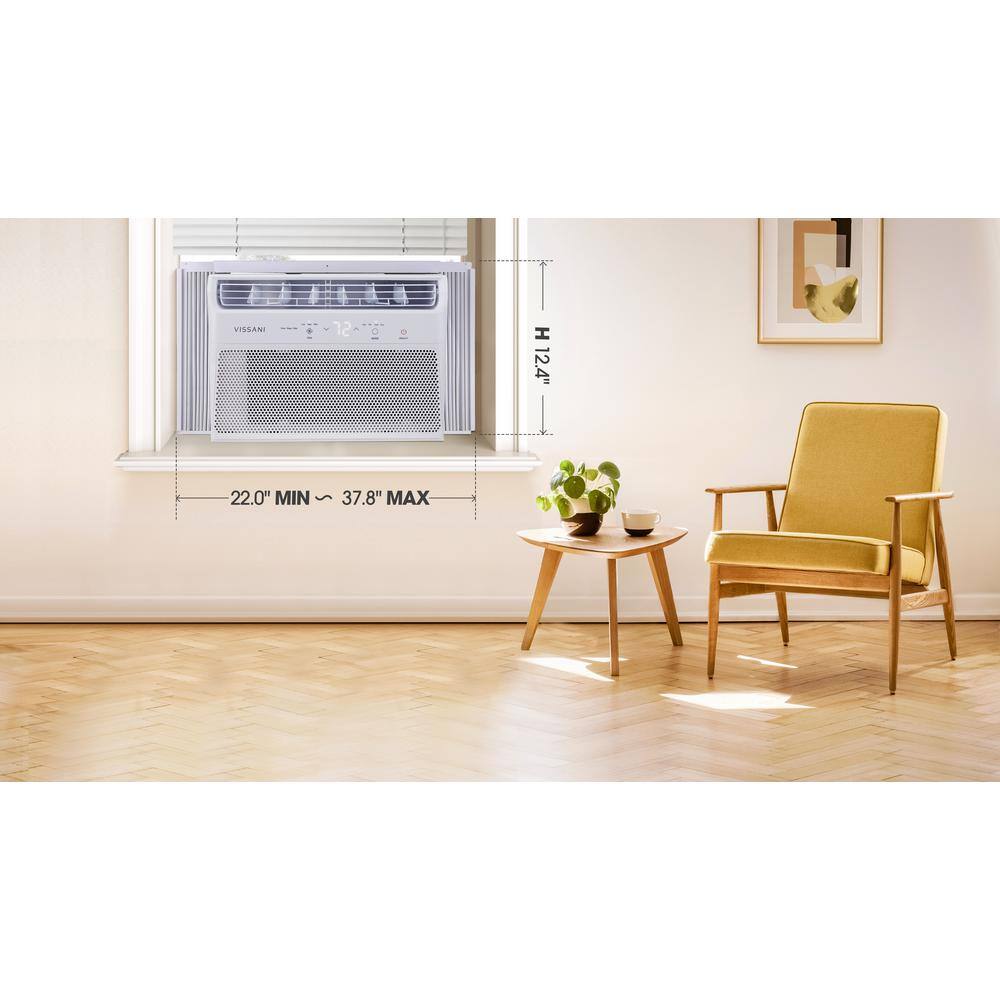 Vissani 6000 BTU 115-Volt Window Air Conditioner for 250 sq. ft. Rooms in White VWA06