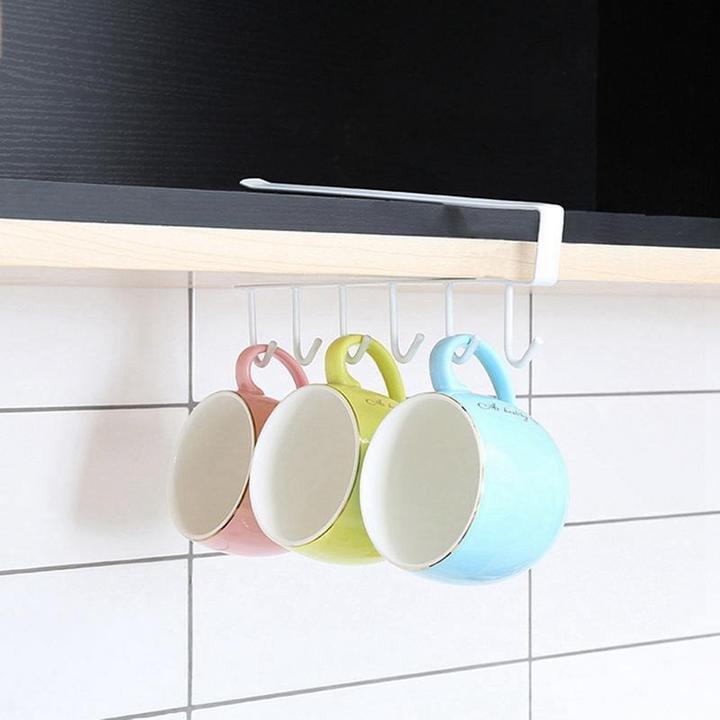 Under-Cabinet Hanger Rack(6 Hooks)