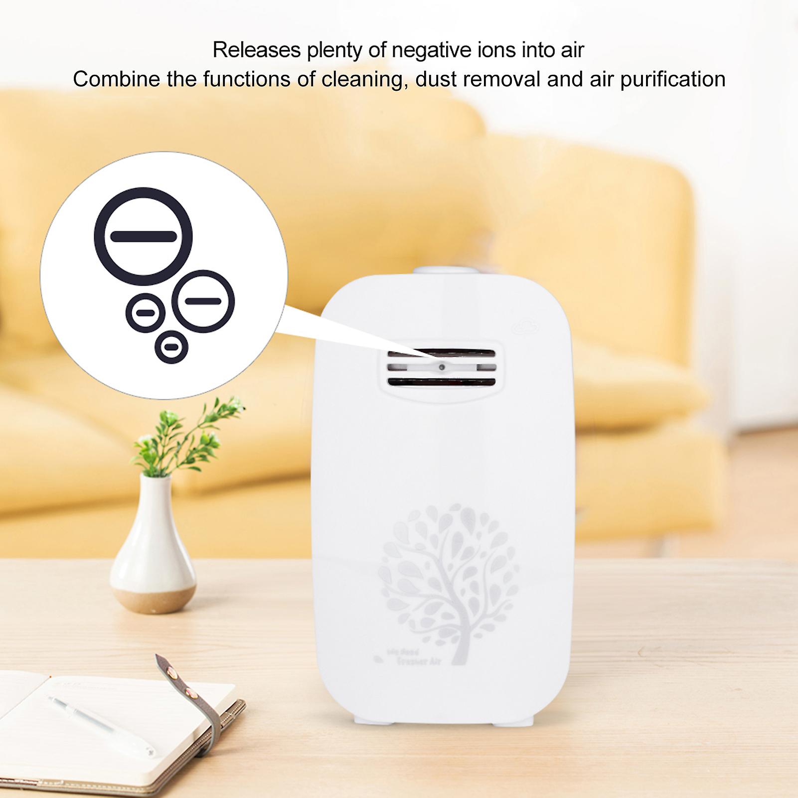 Portable Air Purifier Negative Ion Generator Air Cleaning Device (White UK Plug)