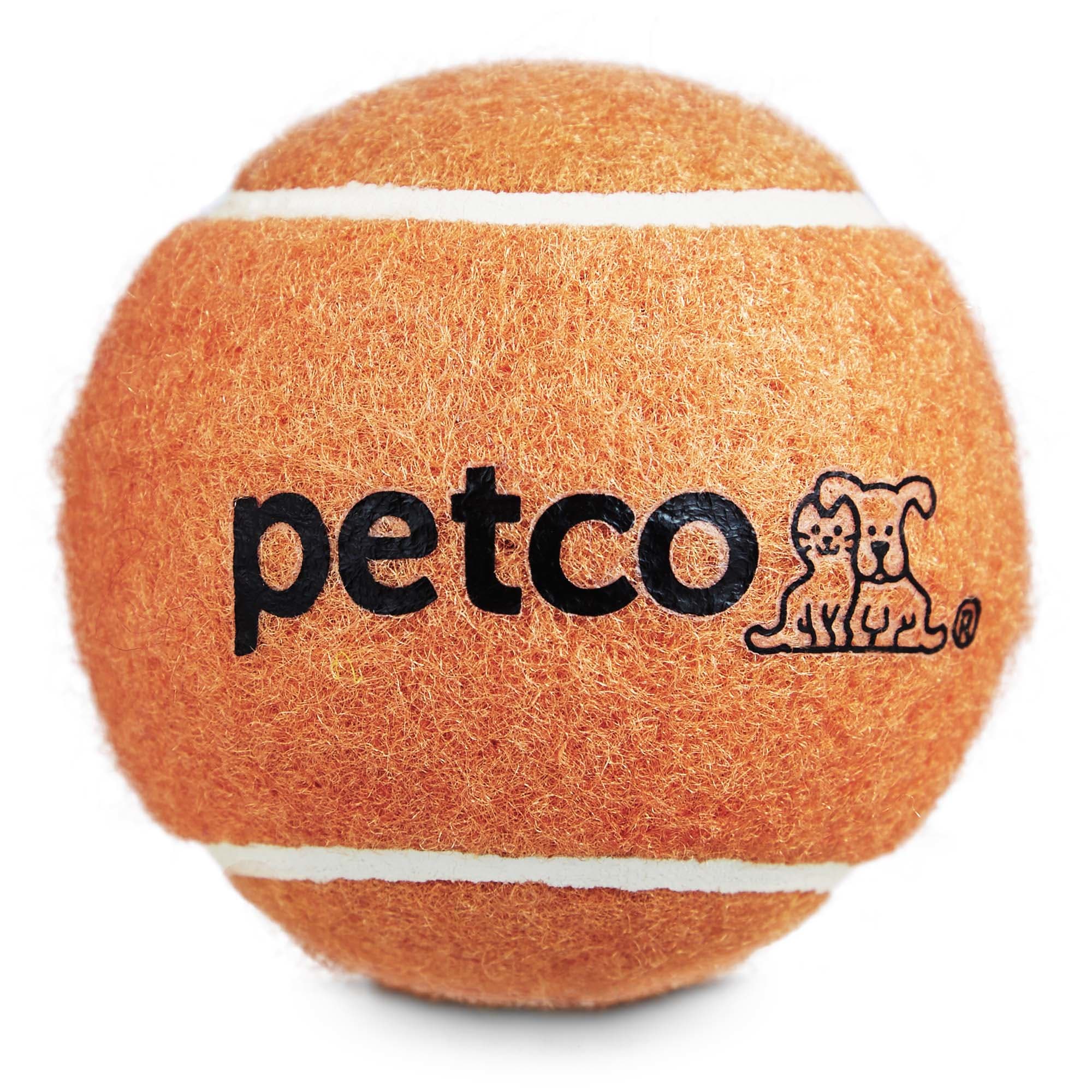 Petco Tennis Ball Dog Toy in Orange， 2.5