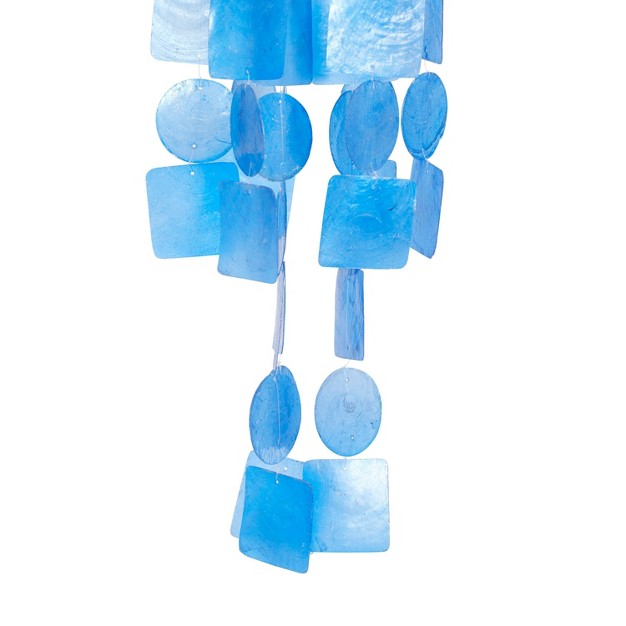 Glass Coastal Abstract Windchime Blue natural Olivia amp May