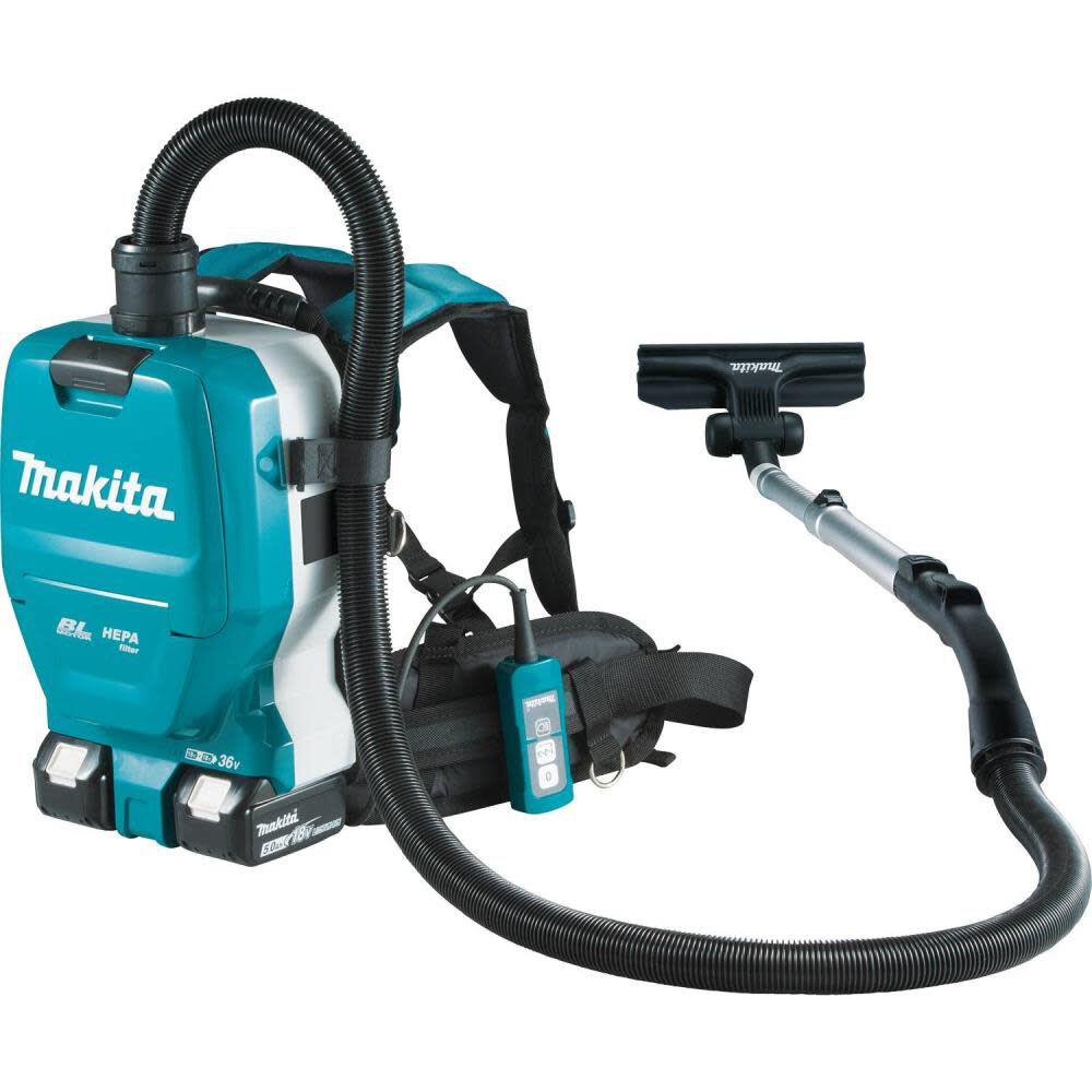 Makita 18V X2 LXT 36V 1/2 Gallon HEPA Backpack Dry Vacuum Kit XCV09PT from Makita