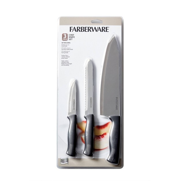 Farberware 3 Piece Chef Knife Set