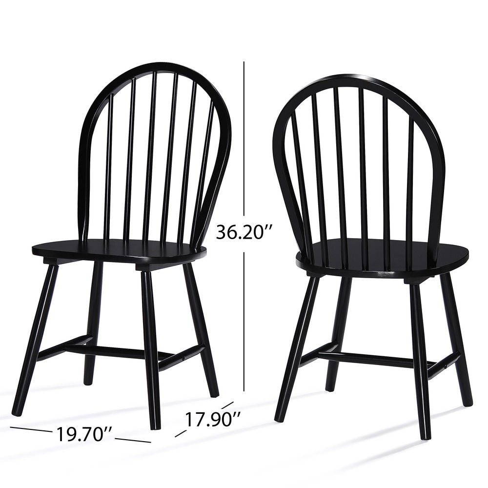 Declan Farmhouse High Back Spindle Dining Chairs (Set of 2) by Christopher Knight Home