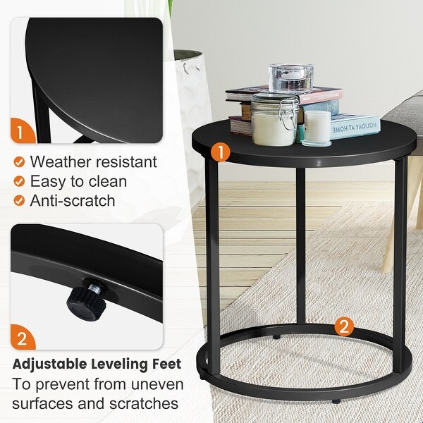 Crestlive Products Metal Round Side Table