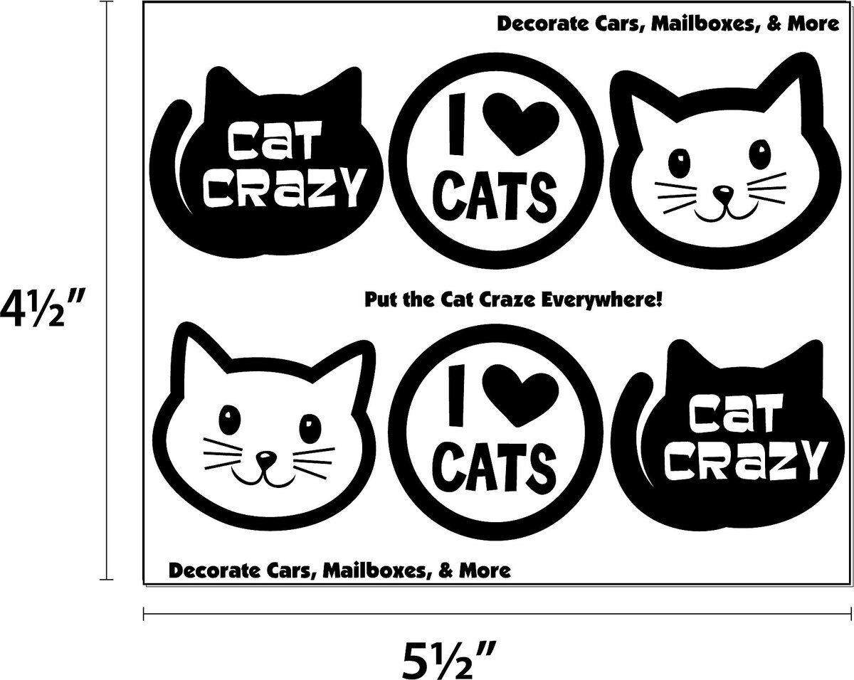 Imagine This Company Mini-Cats Car Magnet， 6 count