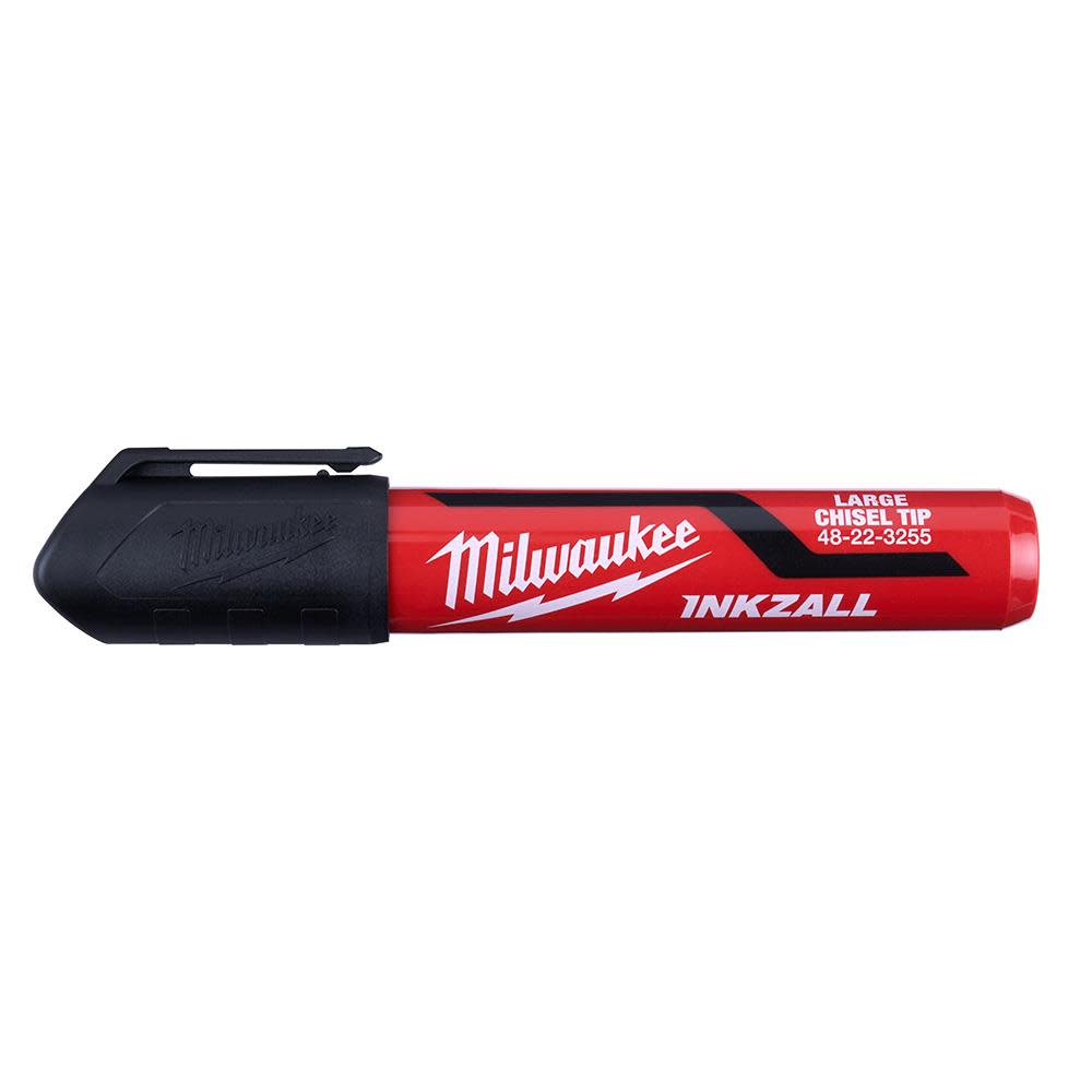 Milwaukee INKZALL Large Chisel Tip Black Marker 48-22-3255 from Milwaukee