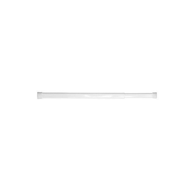 Oval Spring Tension Curtain Rod White