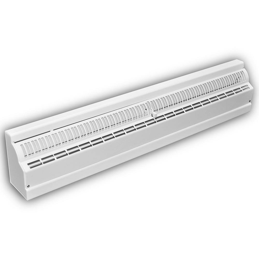 Everbilt 24 in. 1-Way Deluxe Steel Baseboard Register in White E121SW24