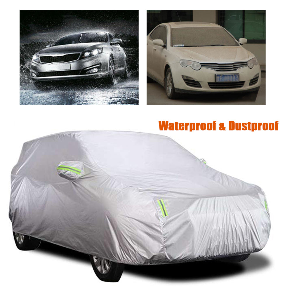 ametoys Car Cover Full Covers with Reflective Strip Sunscreen Protection Dustproof Scratch-Resistant for 4X4SUV Business Car