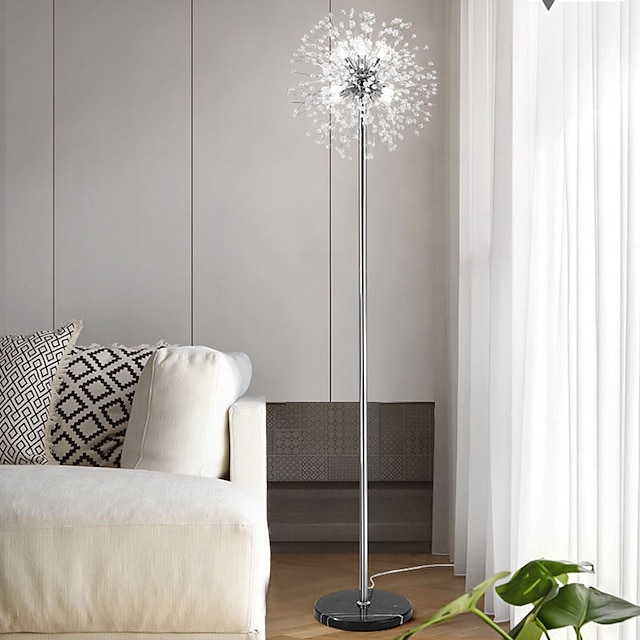 Elegant Floor Lamp Dandelion Floor Lamp Luxury Bedroom Bedside Lamp Vertical Living Room Study Marble Lamps Modern Reading Light