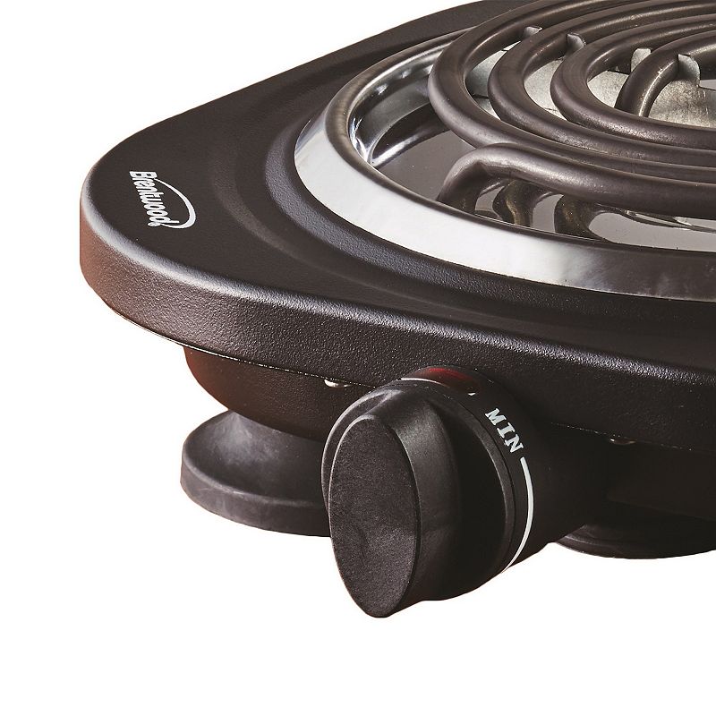 Brentwood TS-321BK 1000 Watt Single Electric Burner in Black