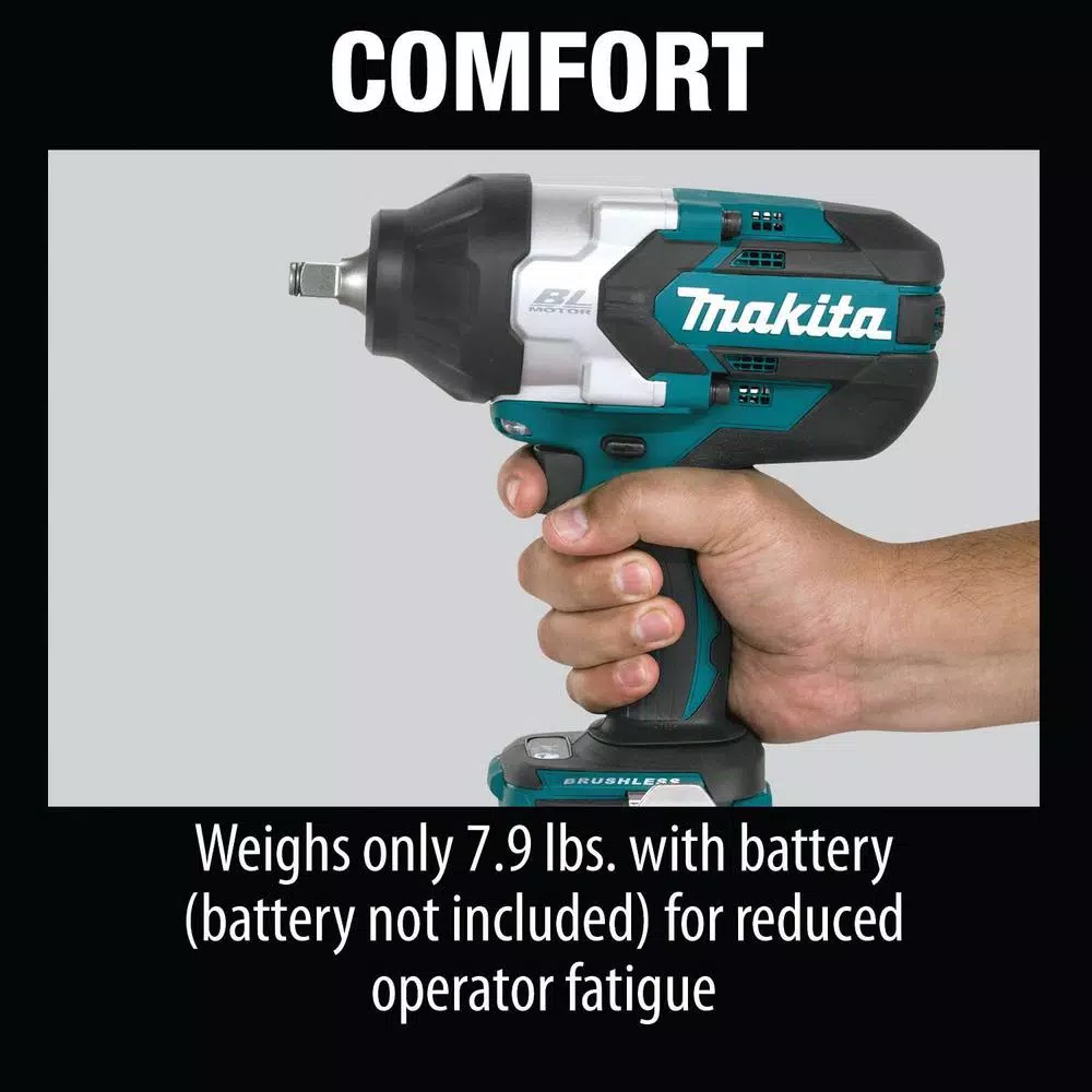 Makita 18-Volt LXT Lithium-Ion Brushless Cordless High Torque 1/2 in. Sq. Drive Utility Impact Wrench (Tool Only) and#8211; XDC Depot