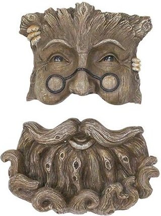 Red Carpet Studios Tree Face Twiggy Beard Birdfeeder， Brown， 12-in