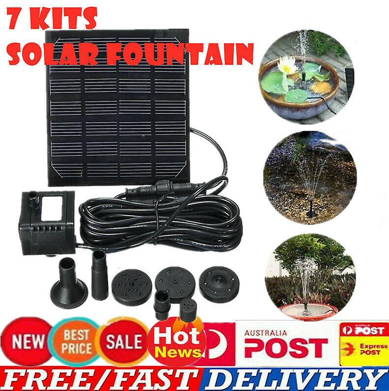 Solar Power Fountain Garden Pond Water Feature Pump Panel Submersib Fountain Aus