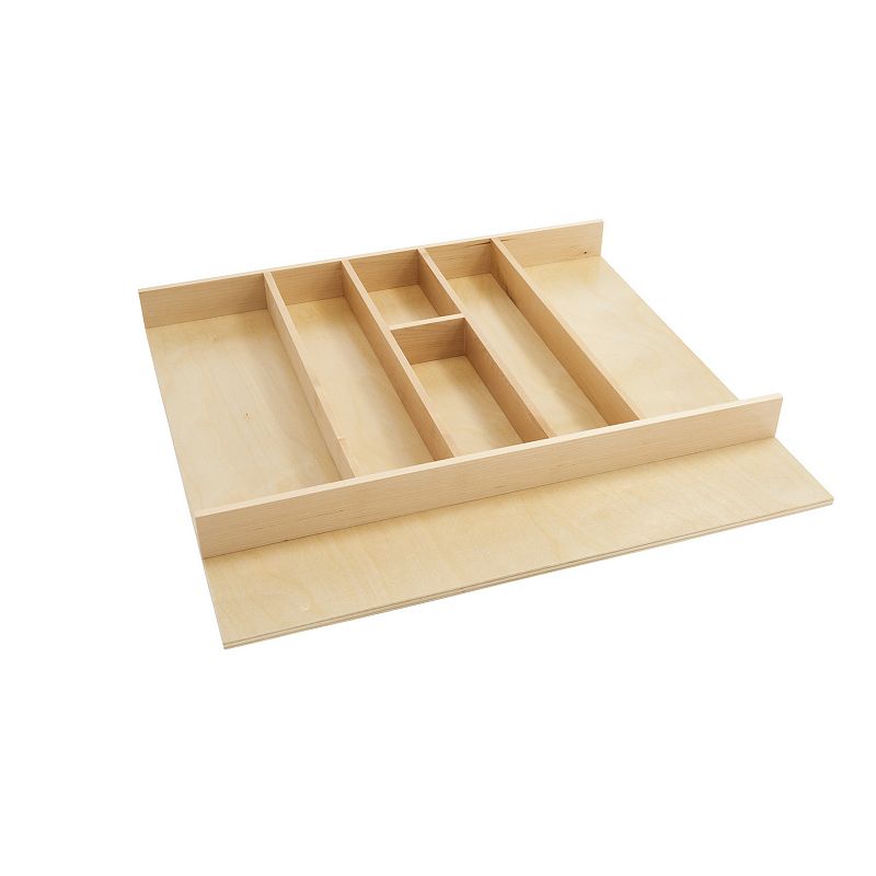 Rev-A-Shelf 4WUT-3SH 24-Inch Shallow Wood Kitchen Drawer Utility Tray Insert