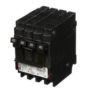 Siemens 20 Amp Double-Pole and 40 Amp Double-Pole Type QT Quad Circuit Breaker Q24020CT2