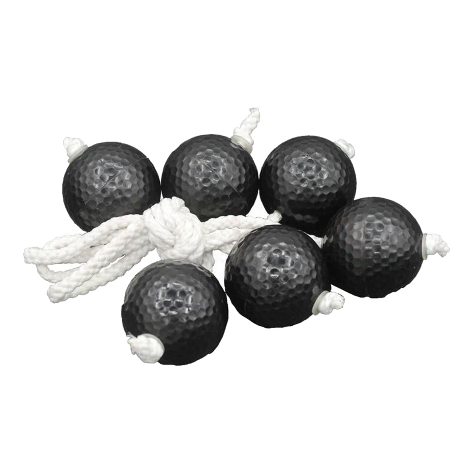 Ladder Balls， 6- Golf Throwing Ball Ladder Throwing Game Outdoor Lawn Yard Beach Game for Children， Adults， Families Black and White