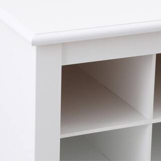 Prepac 22 in. H x 48 in. W x 16 in. D White Wood 18-Cube Organizer WSS-4824