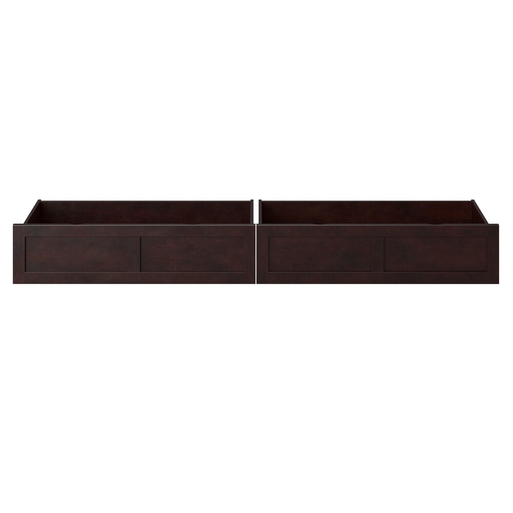 Set of 2 Extra Long Drawers in Espresso   N/A