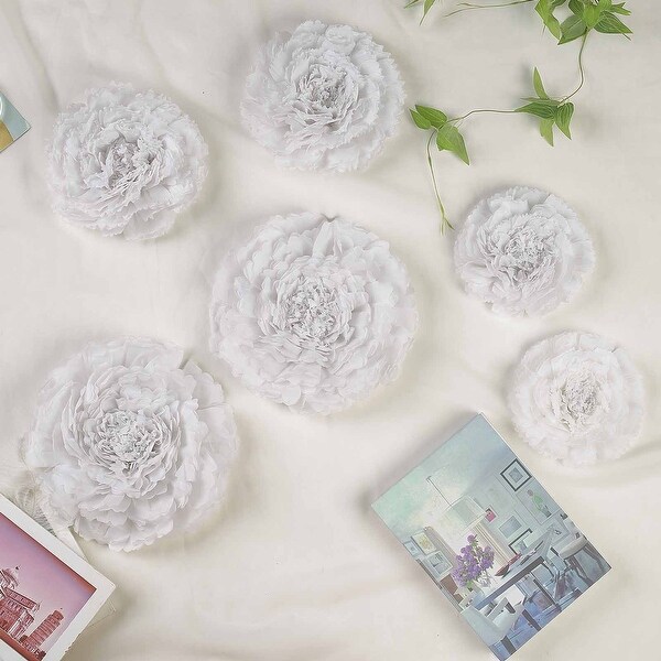 6Pcs Large Carnation Paper Flowers