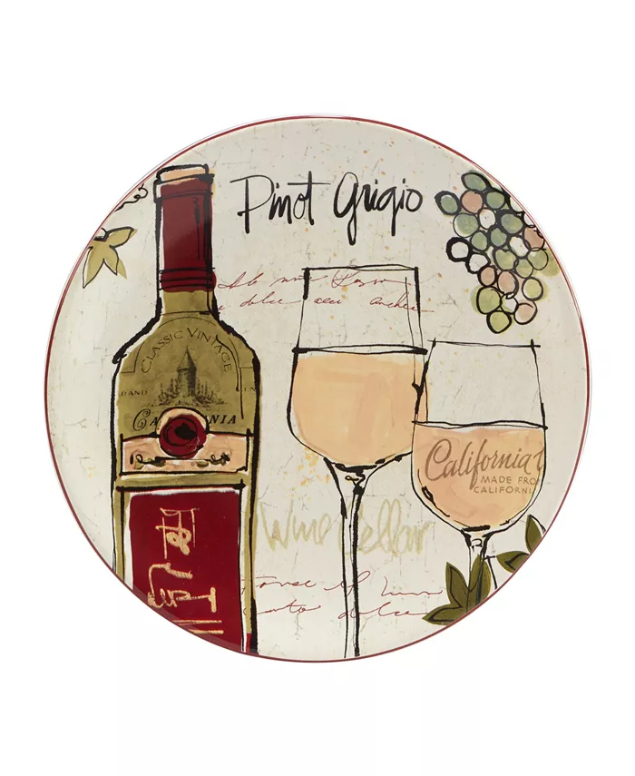 Certified International Wine Country Salad Plate Set of 4