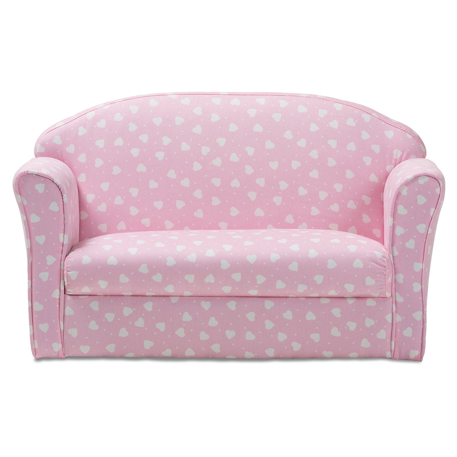 Baxton Studio Erica Heart Upholstered Kids Sofa