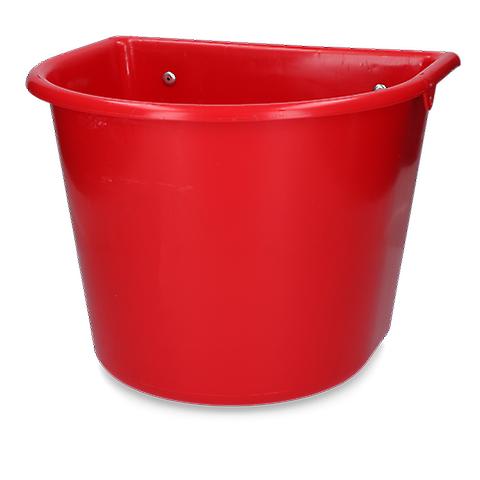Voerbak 15 l met ophang rood