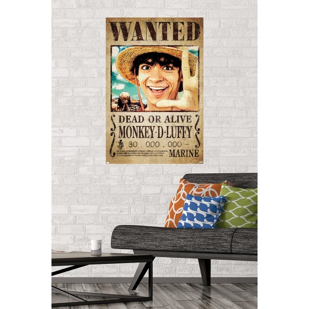 Trends International Netflix One Piece Luffy Wanted Unframed Wall Poster Prints