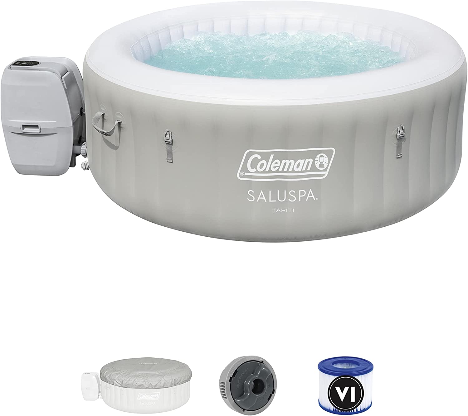 Coleman SaluSpa Tahiti Inflatable Hot Tub Spa, 2-4 Person AirJet Spa