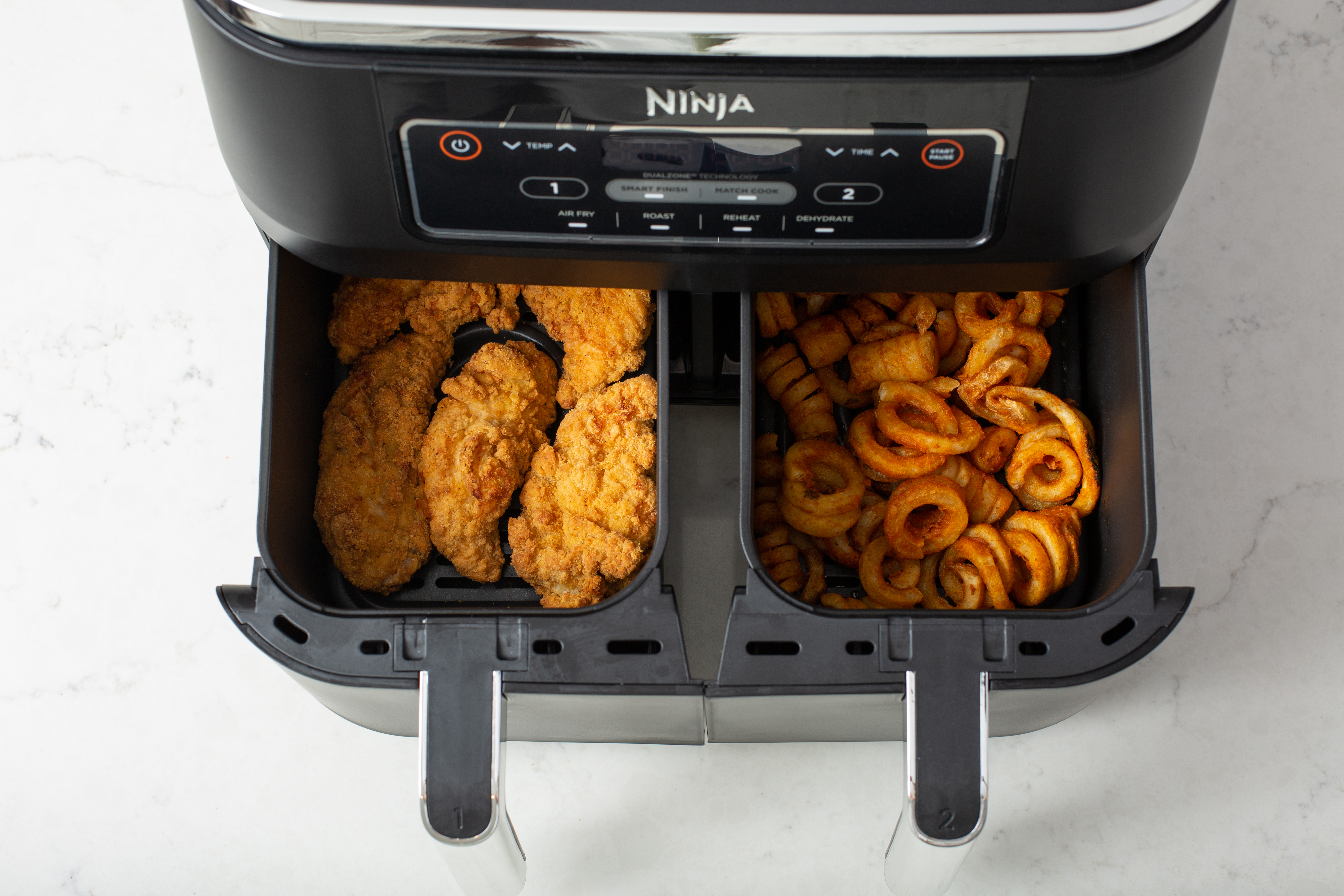 Ninja Foodi 4-in-1 8-Quart. 2-Basket Air Fryer with DualZone Technology- Air Fry， Roast， and more