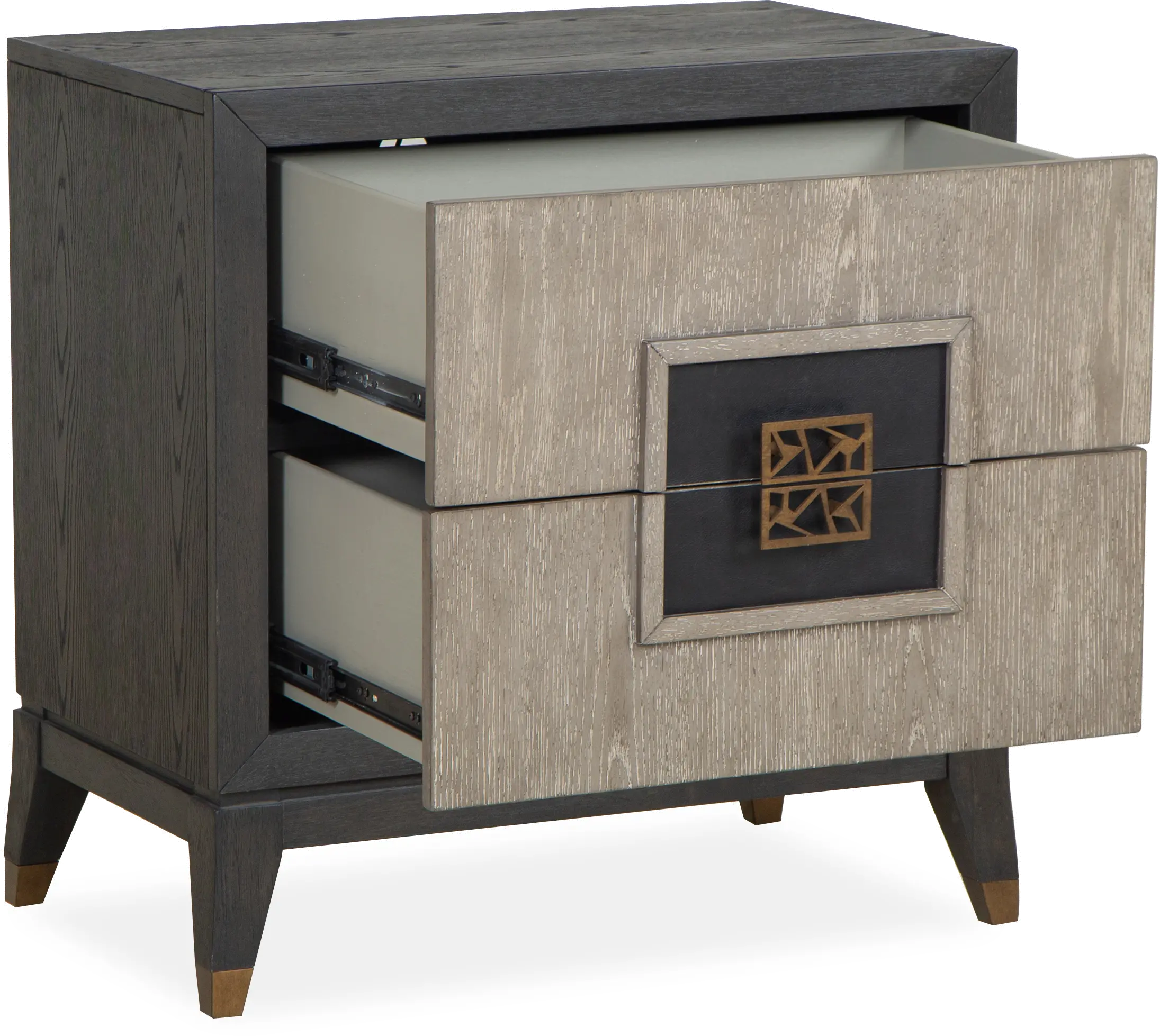 Ryker Black and Gray Nightstand