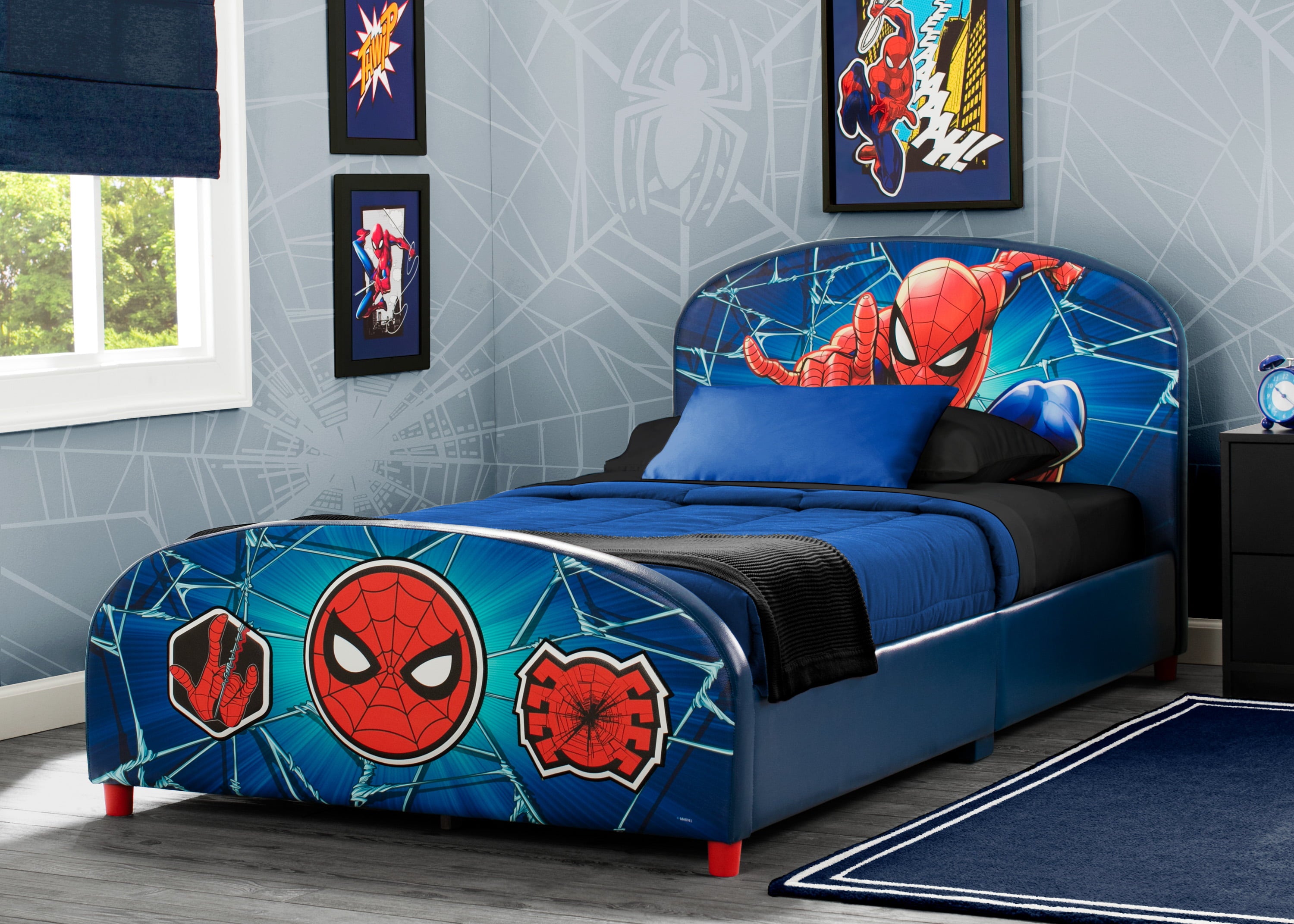 Delta Children Marvel Spider-Man Upholstered Bed, Twin