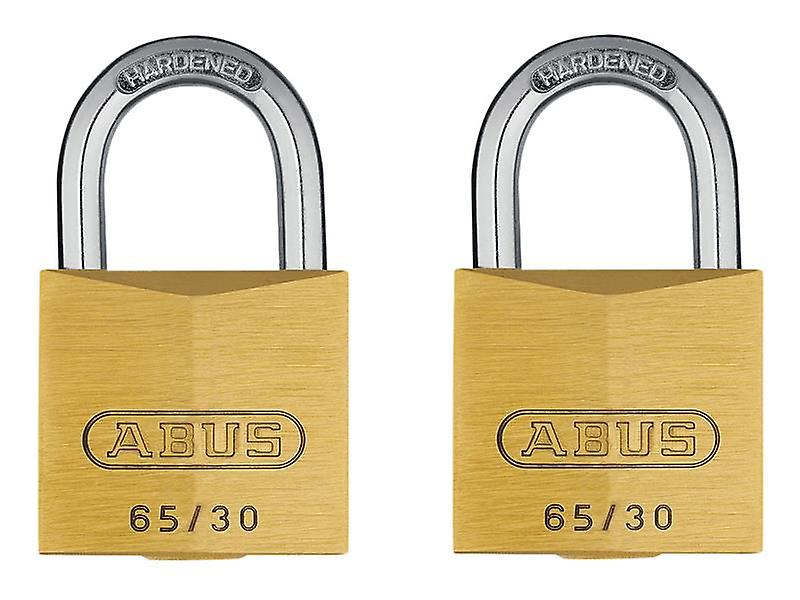 ABUS 65/30mm Brass Padlock Twin Carded ABU6530TC